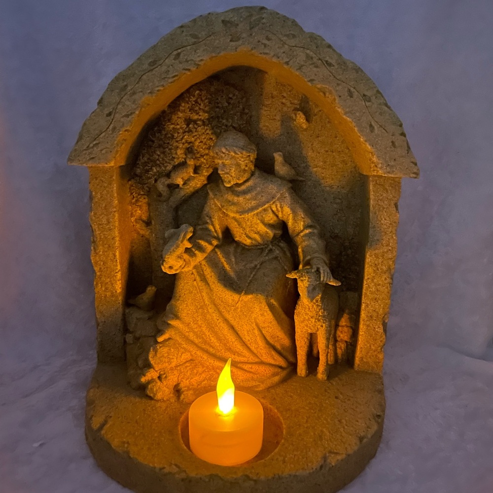 PartyLite “St. Francis Garden Watch”  Candle Votive Holder